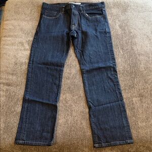 Express Men's Dark Blue Rocco Slim Straight Jeans 34W 32L